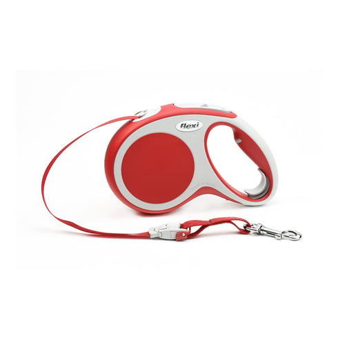 Lesa retractabila Flexi Vario Band M 5M Rosu